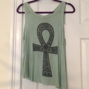 Tank top with open back